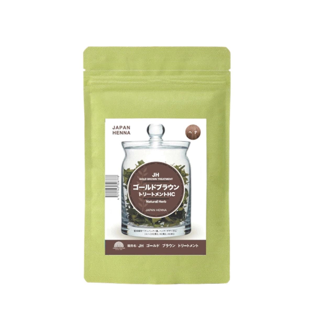 【化学染料入り】ジャパンヘナ HCゴールドブラウンヘナ 100g 1