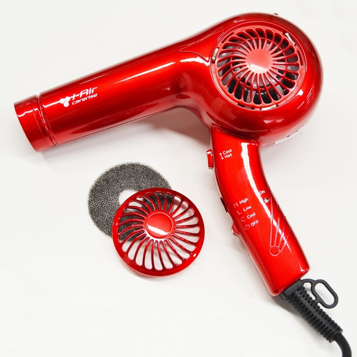 アイエアー ケアライズ ヘアドライヤーTF-1408 ピアノレッド(750W) 6