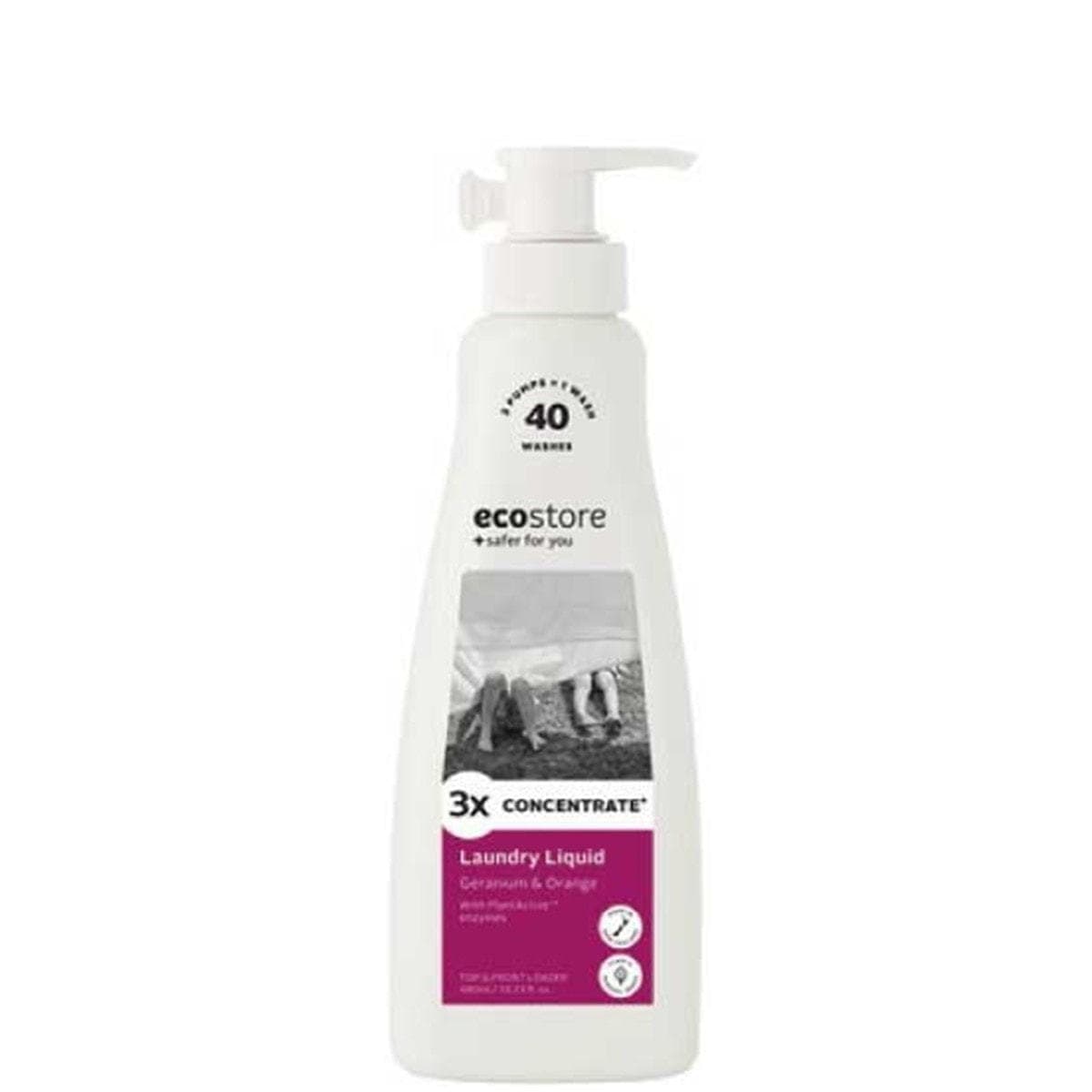 eco store(エコストア) ランドリーコンセントレート(濃縮タイプ) ゼラニウム&オレンジ 480ml 1