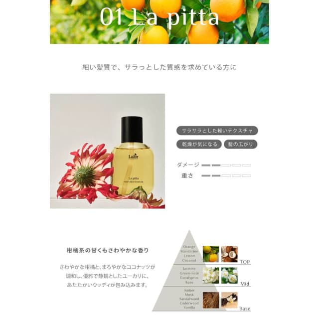 LADOR(ラドール) パフュームドヘアオイル01 ライト （ラピタ）80ml 3