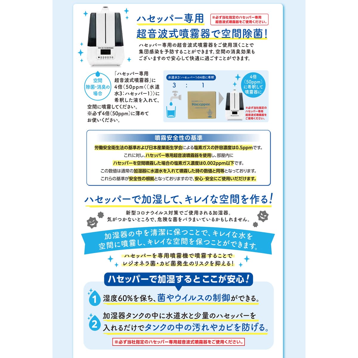 Haccpper ハセッパー（高精度次亜塩素酸水）20L 10