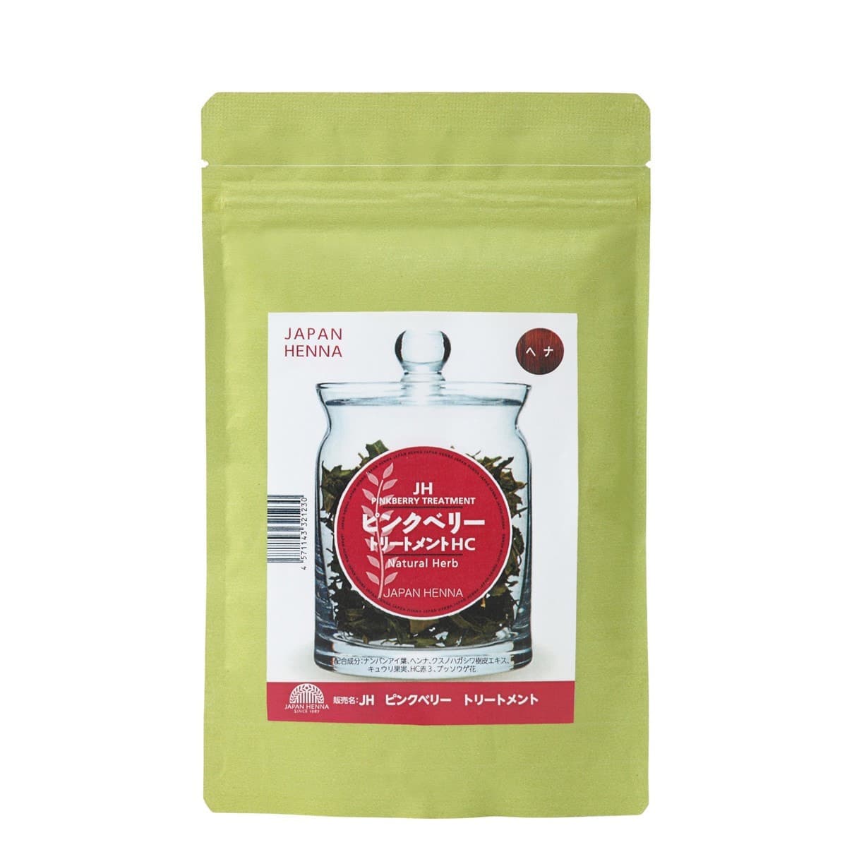【化学染料入り】ジャパンヘナ HCピンクベリーヘナ 100g 1