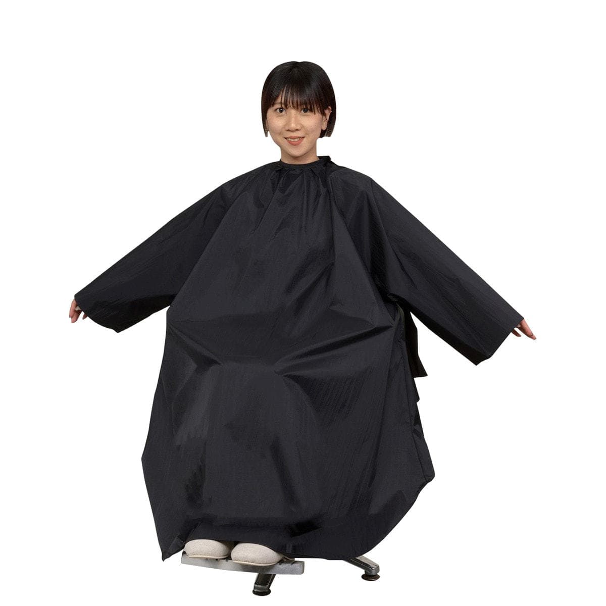 エクセル No.W7315 ワッシャーワイドヘアダイドレス ブラック 1