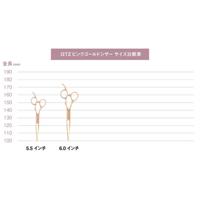 DEEDS GTZ ピンクゴールド チタン シザー (5.5インチ) 5