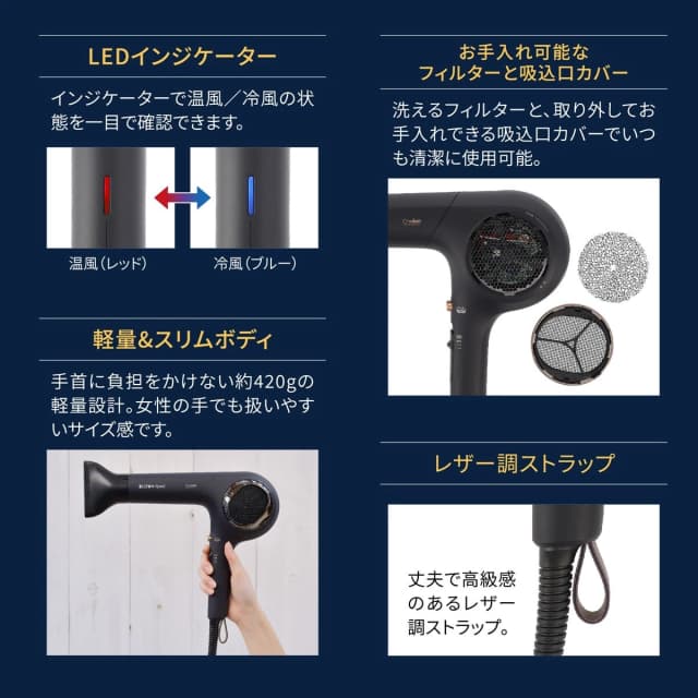 ワンダム プラズマイオンヘアドライヤーBLOW+Speed ABD-701（1200W） 8