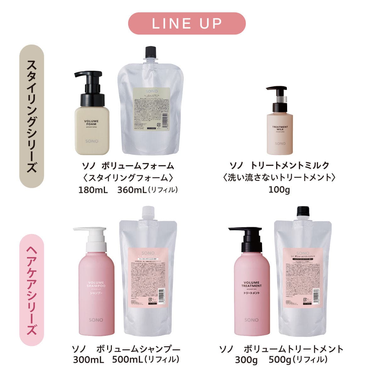 SONO(ソノ) ボリュームフォーム 180ml 6