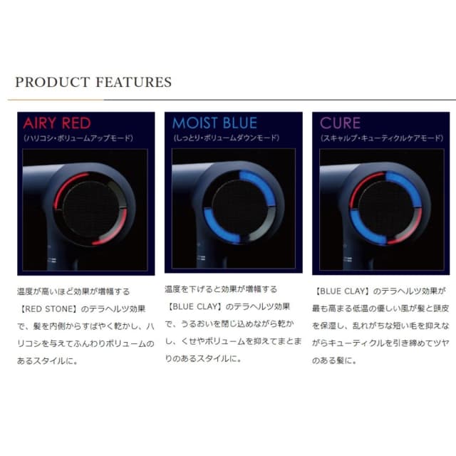 ホリスティックキュアドライヤーRp. （レシピ）CCID-G04B（1400W） 3
