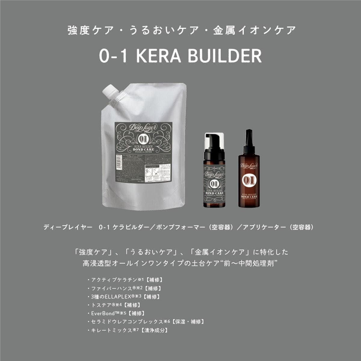 ディープレイヤー 0-1 ケラビルダー 750ml(リキッドタイプ)【前処理剤/プレックス剤】 2
