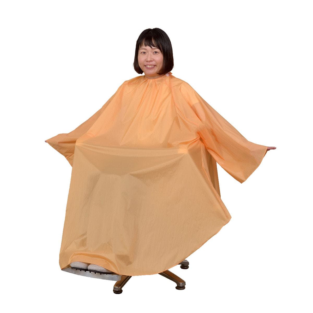 NO.W7115 ワッシャーワイドドレス Ｍサイズ サーモンピンク  1