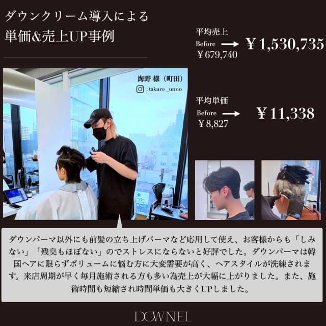 DOWNEL(ダウネル) プロフェッショナルダウンクリーム 1000g≪1浴式/ダウンパーマ薬剤≫ 8
