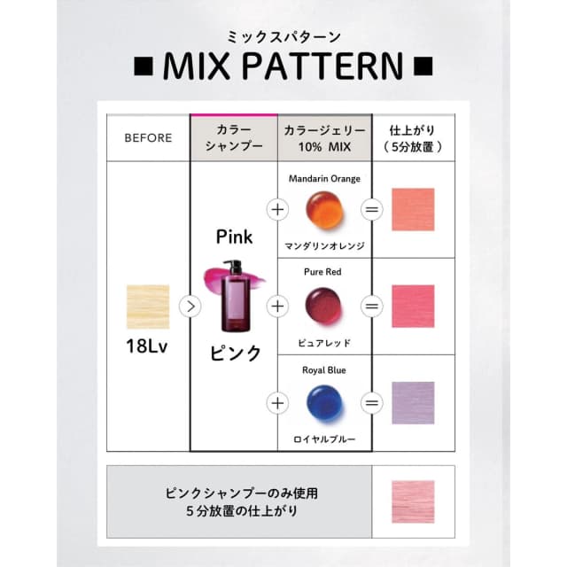 ソマルカラボ カラーシャンプー ピンク 950ml 業務用 10