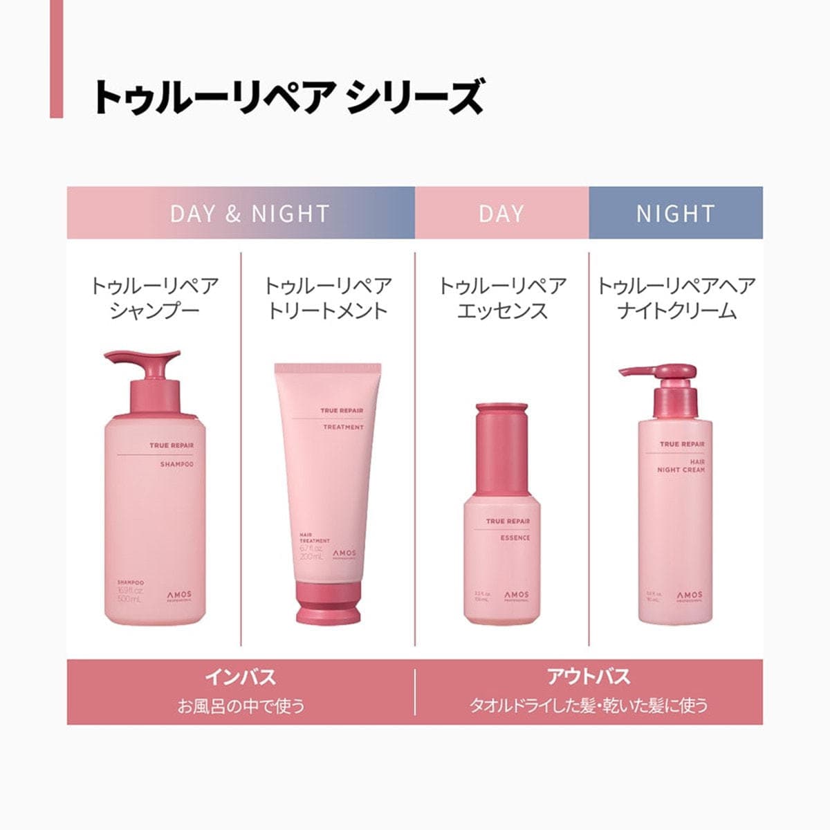 アモスプロフェッショナル トゥルーリペアシャンプー 500ml 9