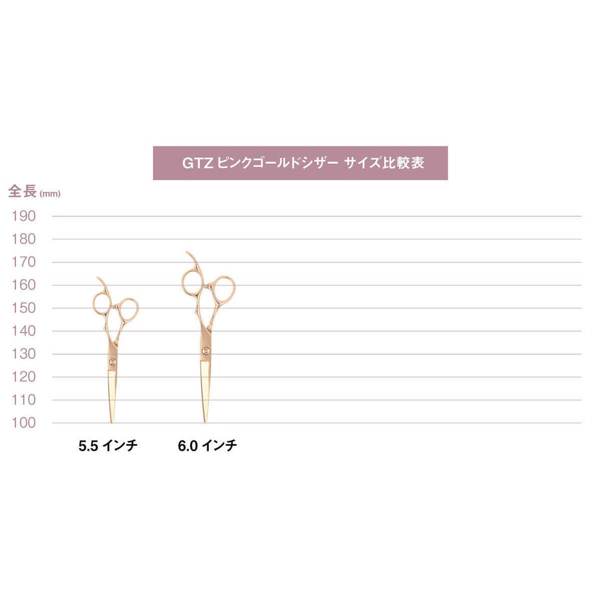 DEEDS GTZ ピンクゴールド チタン シザー (5.5インチ) 5