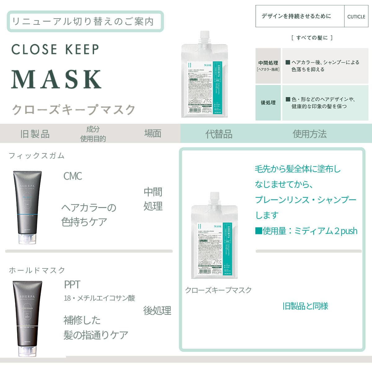 シェルパ クローズキープマスク 1000g 2